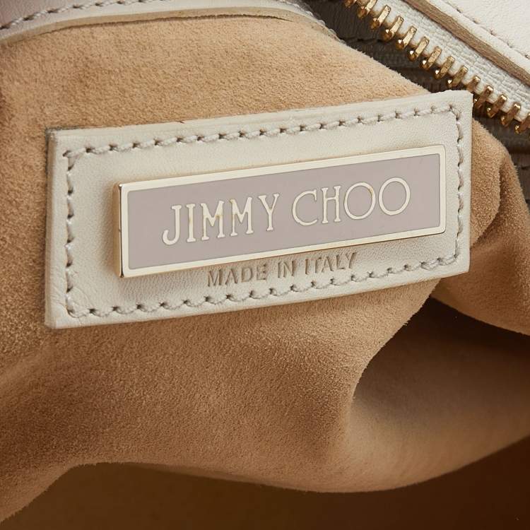 Pre Owned Jimmy Choo White Leather Satchel