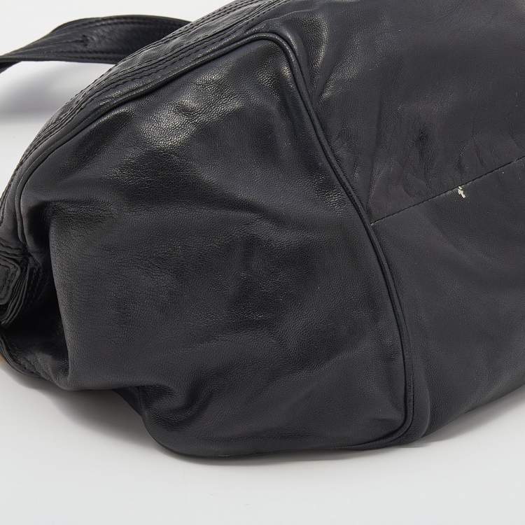 Pre Owned Jimmy Choo Black Leather Tote