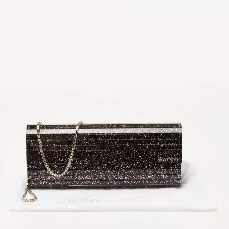 Pre Owned Jimmy Choo Multicolor Glitter Acrylic Sweetie Chain Clutch