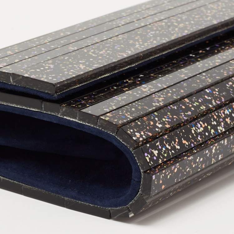 Pre Owned Jimmy Choo Multicolor Glitter Acrylic Sweetie Chain Clutch