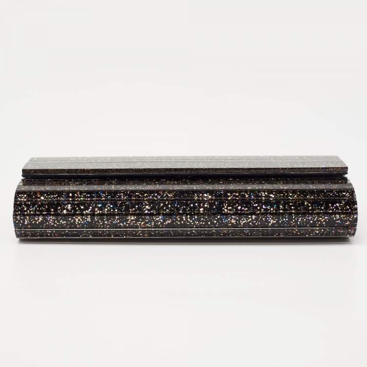 Pre Owned Jimmy Choo Multicolor Glitter Acrylic Sweetie Chain Clutch