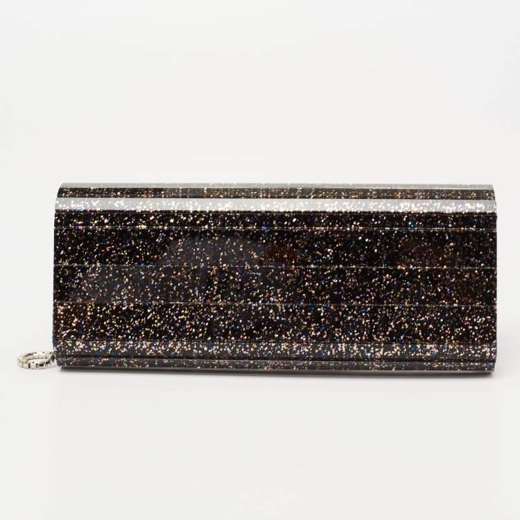 Pre Owned Jimmy Choo Multicolor Glitter Acrylic Sweetie Chain Clutch