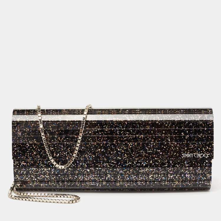 Pre Owned Jimmy Choo Multicolor Glitter Acrylic Sweetie Chain Clutch