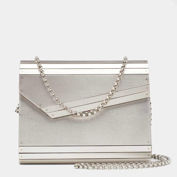 Pre Owned Jimmy Choo Metallic Acrylic Candy Chain Clutch