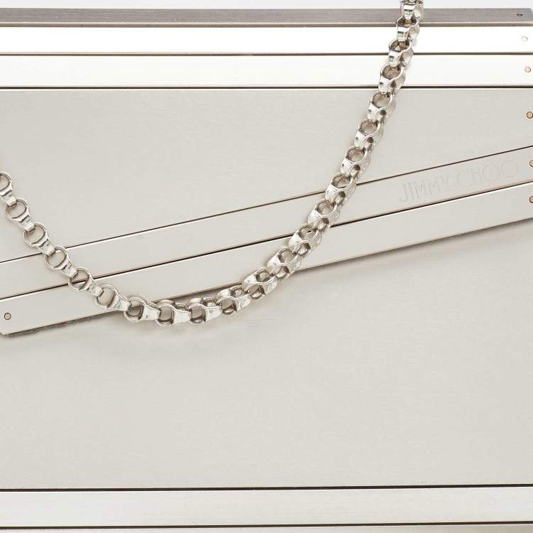 Pre Owned Jimmy Choo Metallic Acrylic Candy Chain Clutch