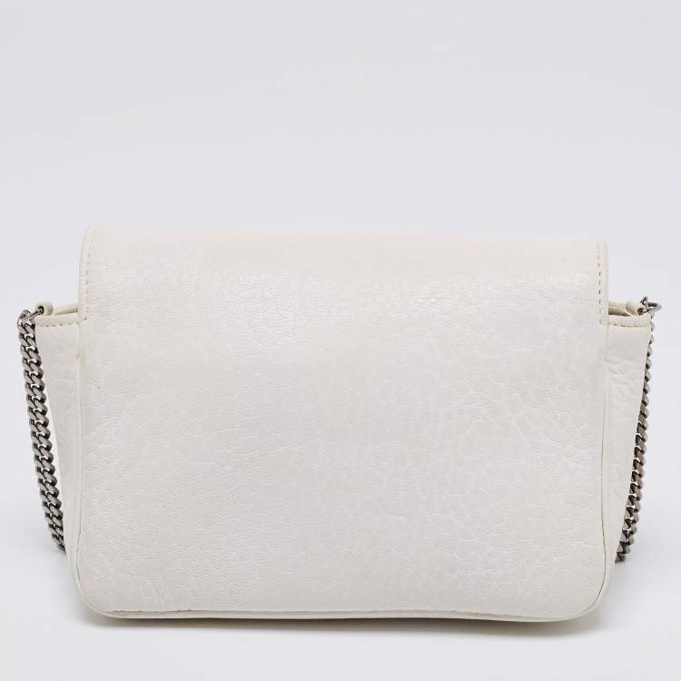 Pre Owned Jimmy Choo Off White Leather Ruby Crossbody Bag