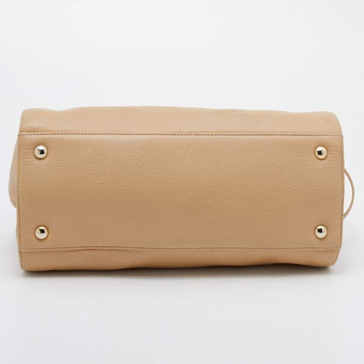 Pre Owned Jimmy Choo Beige Leather Rosalie Satchel