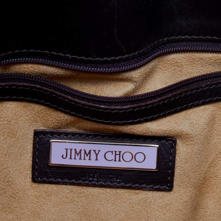 Pre Owned Jimmy Choo Brown Leather Tulita Shoulder Bag
