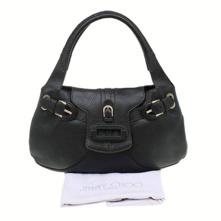 Pre Owned Jimmy Choo Choco Brown Leather Tulita Hobo