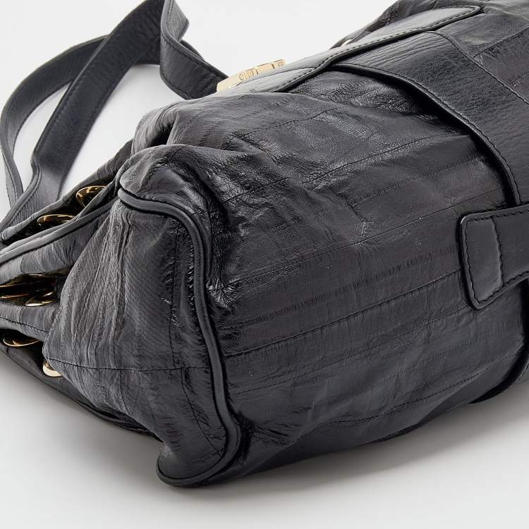 مملوكة مسبقًا Jimmy Choo Black Leather Riki Tote 