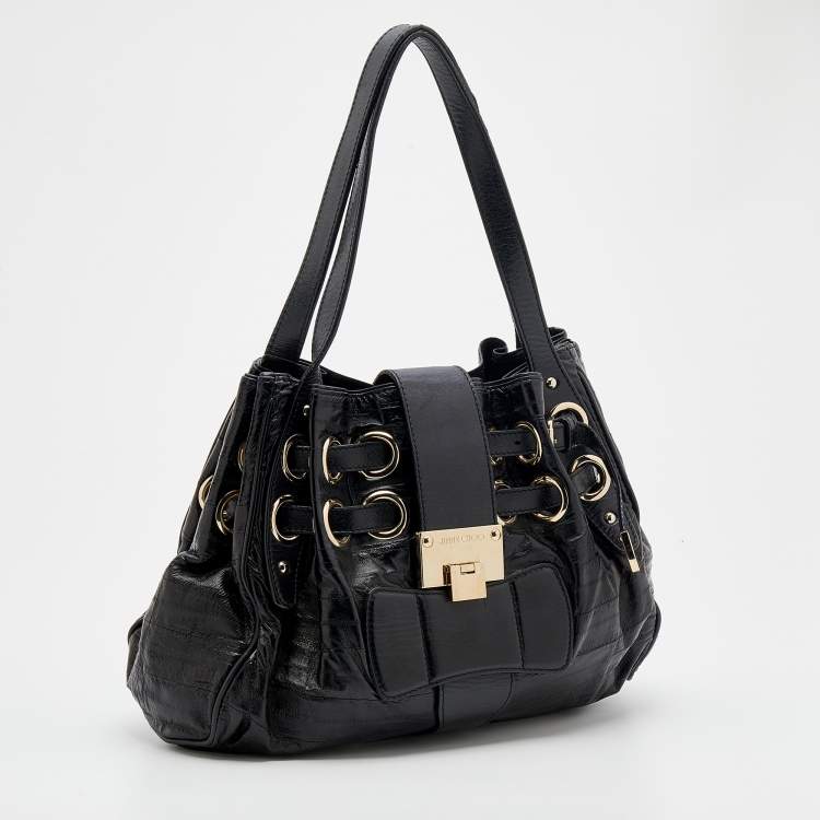 مملوكة مسبقًا Jimmy Choo Black Leather Riki Tote 