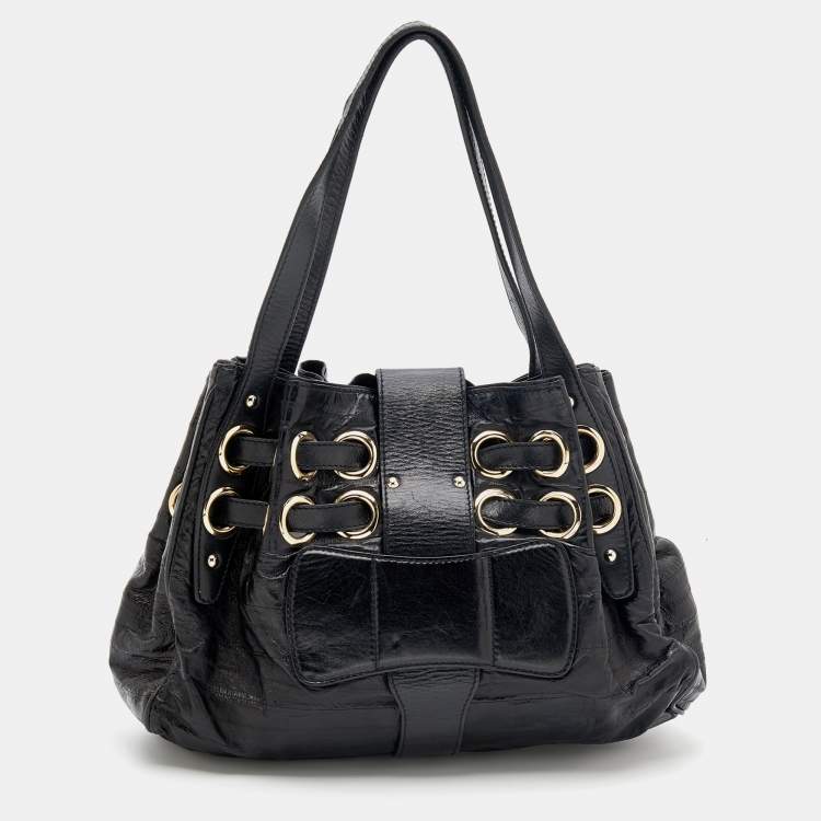 مملوكة مسبقًا Jimmy Choo Black Leather Riki Tote 