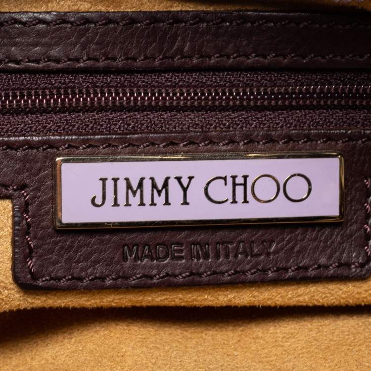 Pre Owned Jimmy Choo Dark Brown Leather Ramona Shoulder Bag