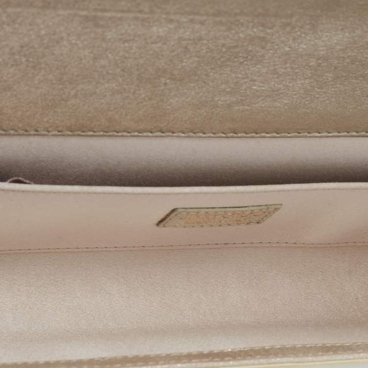 Pre Owned Jimmy Choo Silver Acrylic Sweetie Chain Clutch