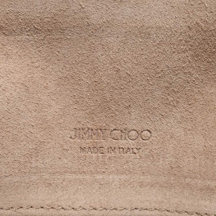 Pre Owned Jimmy Choo Gold Leather Emmie Clutch