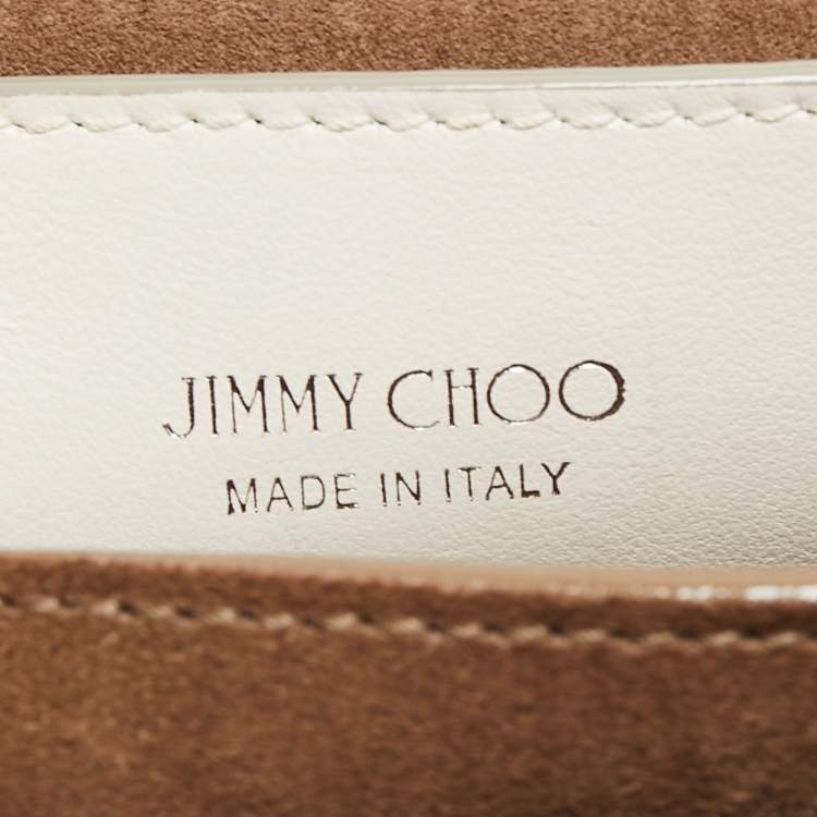 Pre Owned Jimmy Choo White Leather Madeline Crossbody Bag