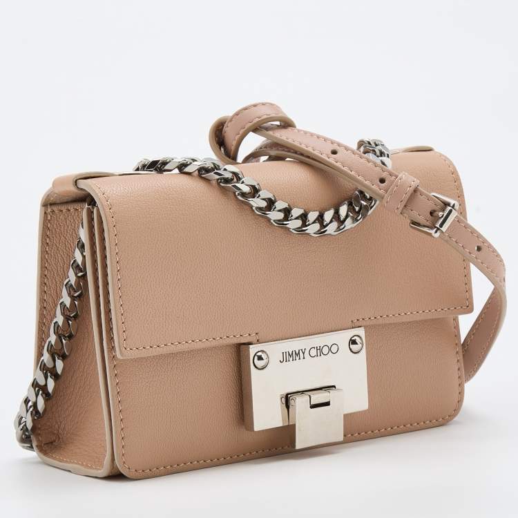 مملوكة مسبقًا Jimmy Choo Ballet Pink Leather Mini Rebel Crossbody Bag