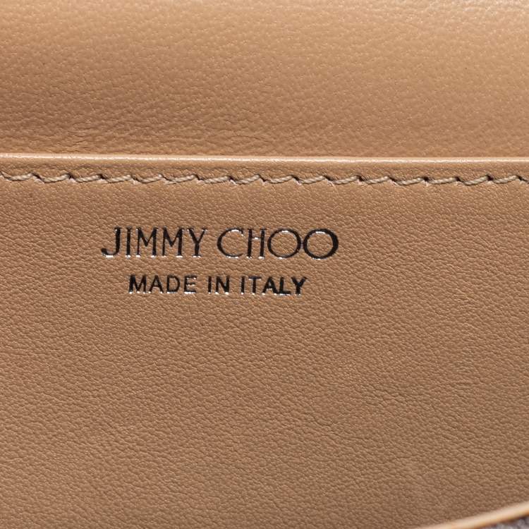 Pre Owned Jimmy Choo Metallic Silver/Gold Lace Chain Clutch