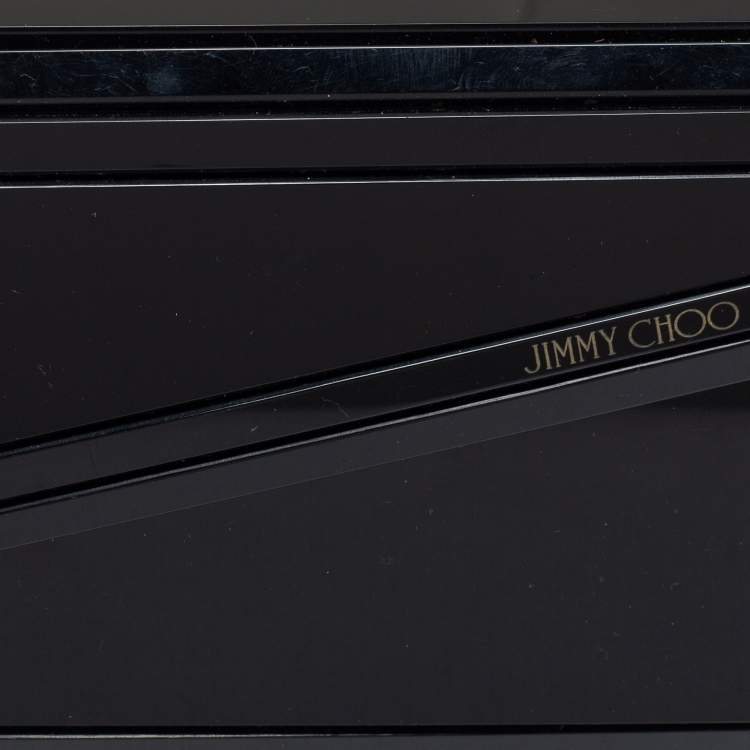 Pre Owned Jimmy Choo Black Acrylic and Leather Candy Chain Clutch 