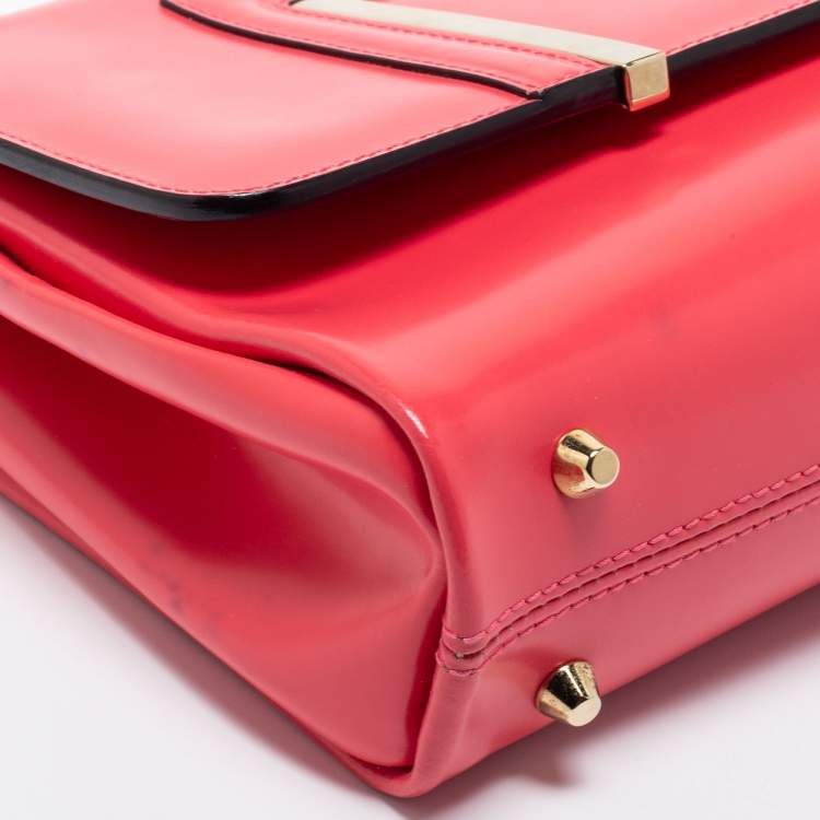 Pre Owned Jimmy Choo Pink Leather Alba Shoulder Bag