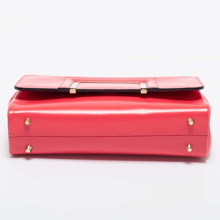 Pre Owned Jimmy Choo Pink Leather Alba Shoulder Bag