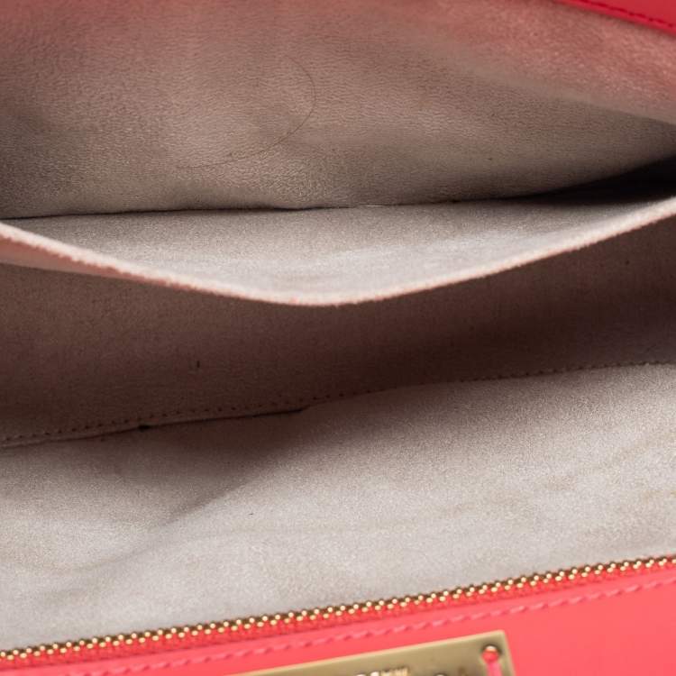 Pre Owned Jimmy Choo Pink Leather Alba Shoulder Bag