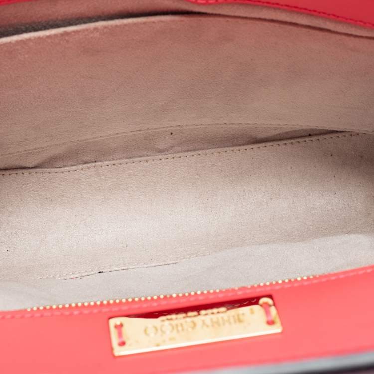 Pre Owned Jimmy Choo Pink Leather Alba Shoulder Bag
