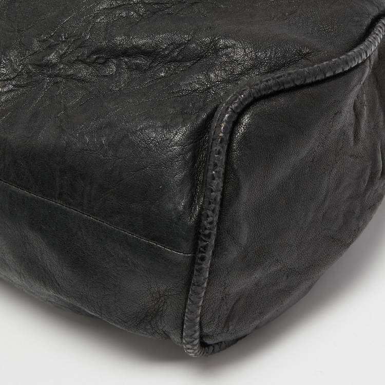 مملوكة مسبقًا Jimmy Choo Black Leather and Snakeskin Ramona Shoulder Bag