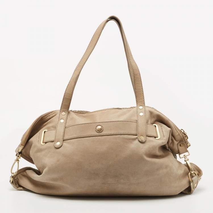 Pre Owned Jimmy Choo Beige/Brown Python Satchel