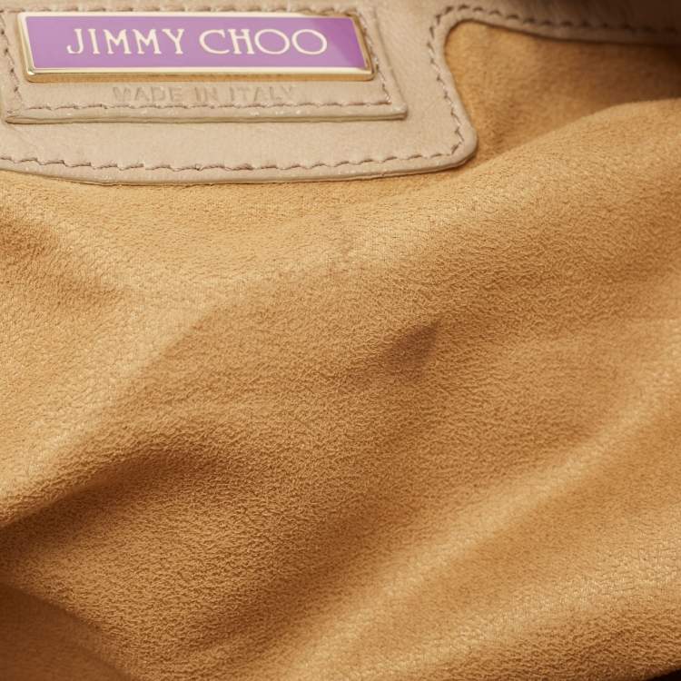 Pre Owned Jimmy Choo Beige/Brown Python Satchel