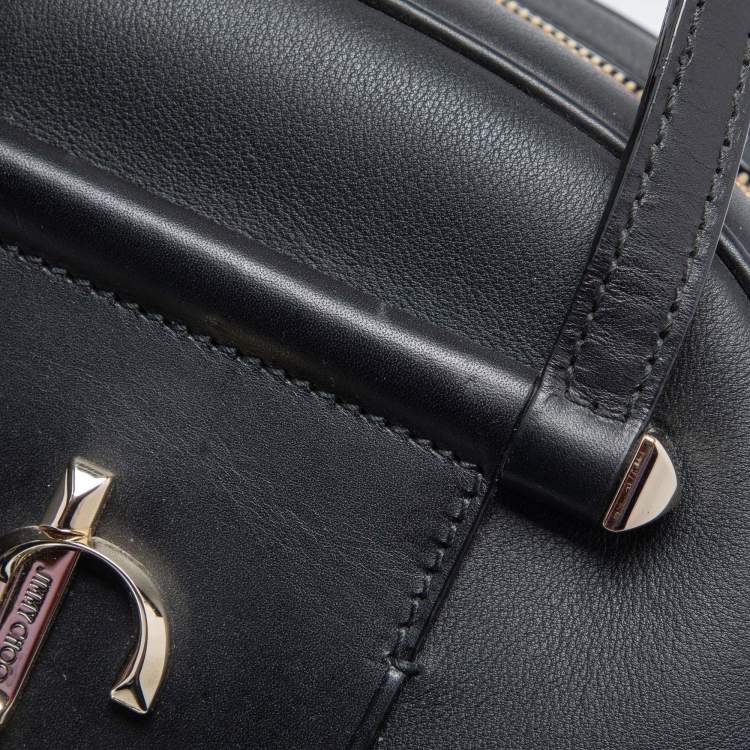 Pre Owned Jimmy Choo Black Leather Medium Varenne Bowler Bag