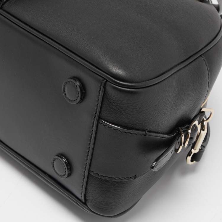 Pre Owned Jimmy Choo Black Leather Medium Varenne Bowler Bag