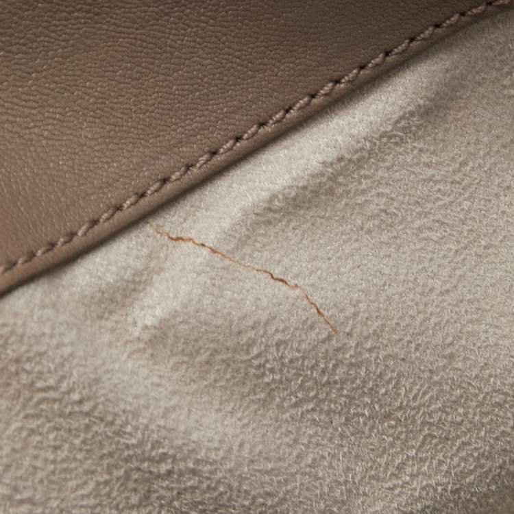 Pre Owned Jimmy Choo Beige Leather Sasha Star Studded Tote