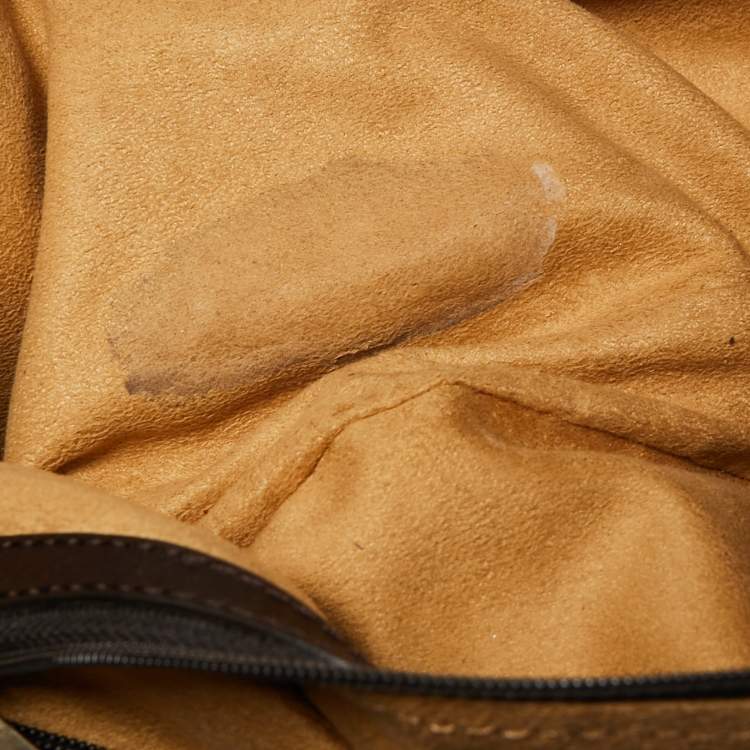 Pre Owned Jimmy Choo Brown Watersnake Leather Ayse Shoulder Bag