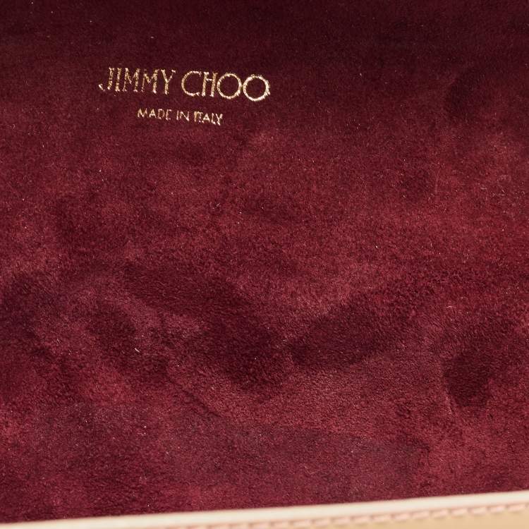 مملوكة مسبقًا Jimmy Choo Beige Floral Embossed Leather Lockett City Shoulder Bag