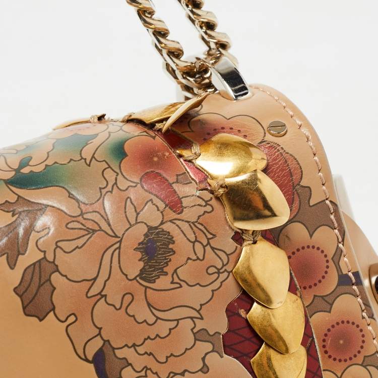 مملوكة مسبقًا Jimmy Choo Beige Floral Embossed Leather Lockett City Shoulder Bag