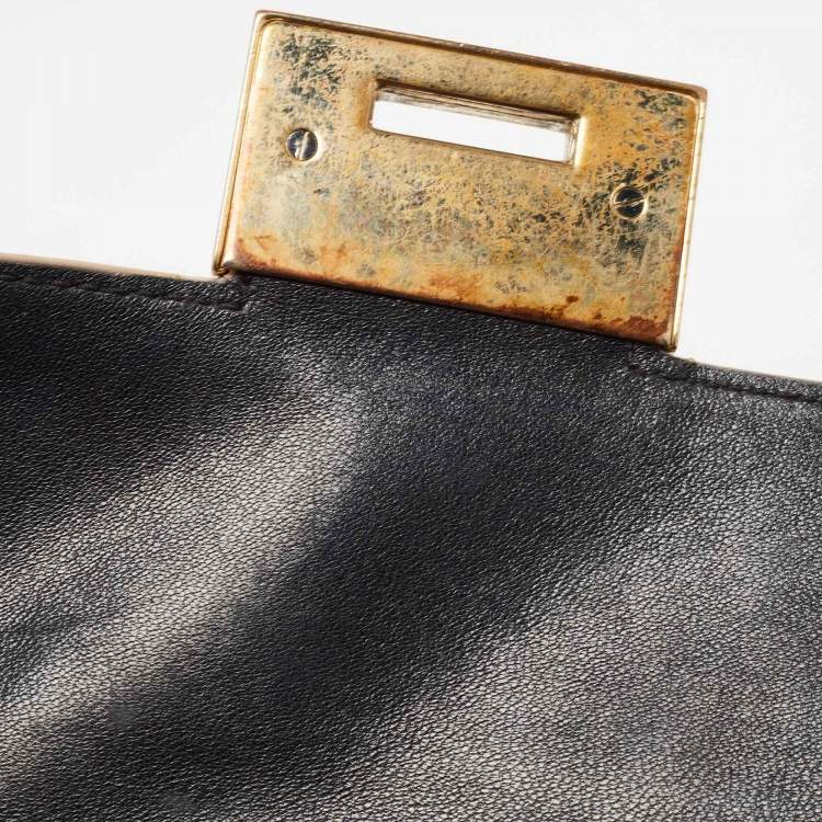 Pre Owned Jimmy Choo Black Leather Rebel Shoulder Bag