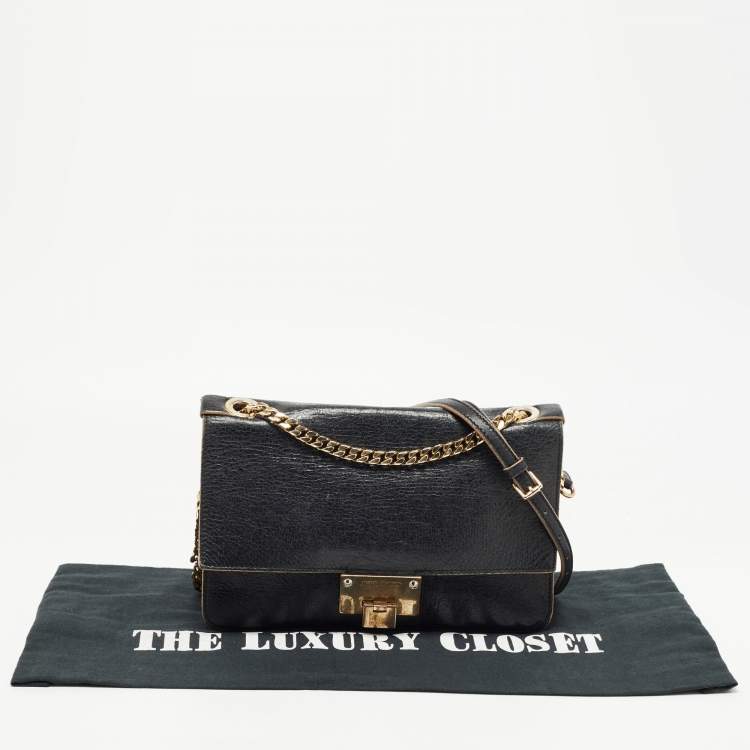 Pre Owned Jimmy Choo Black Leather Rebel Shoulder Bag