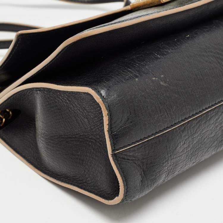 Pre Owned Jimmy Choo Black Leather Rebel Shoulder Bag