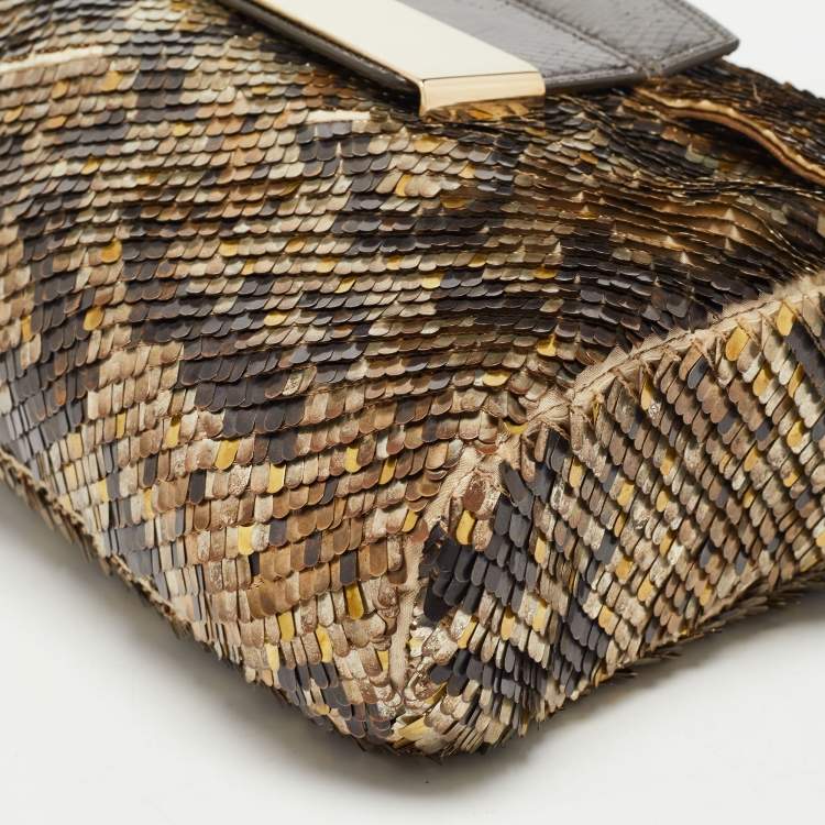 مملوكة مسبقًا Jimmy Choo Multicolor Metal Sequins Carolina Chain Shoulder Bag
