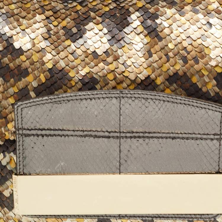 مملوكة مسبقًا Jimmy Choo Multicolor Metal Sequins Carolina Chain Shoulder Bag