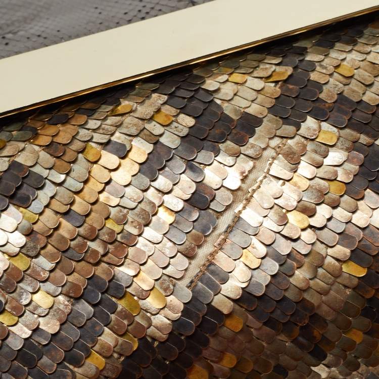 مملوكة مسبقًا Jimmy Choo Multicolor Metal Sequins Carolina Chain Shoulder Bag