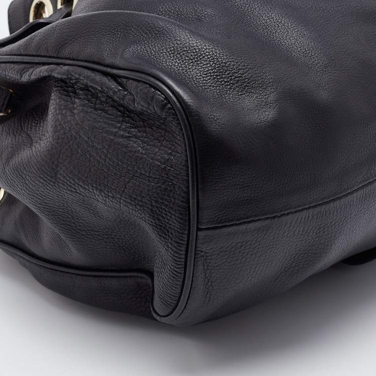 Pre Owned Jimmy Choo Black Leather Ramona Shoulder Bag