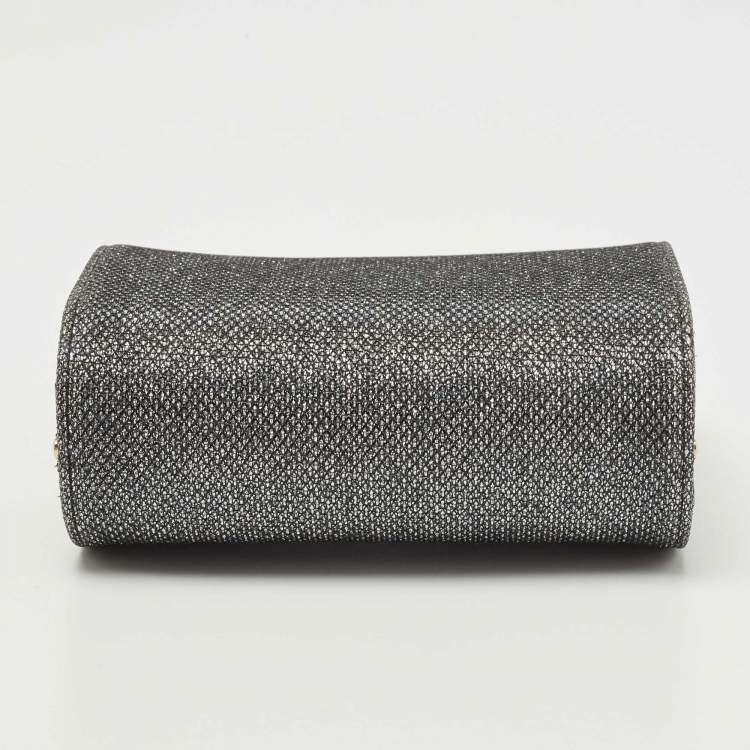 Pre Owned Jimmy Choo Grey Glitter Trinket Clutch