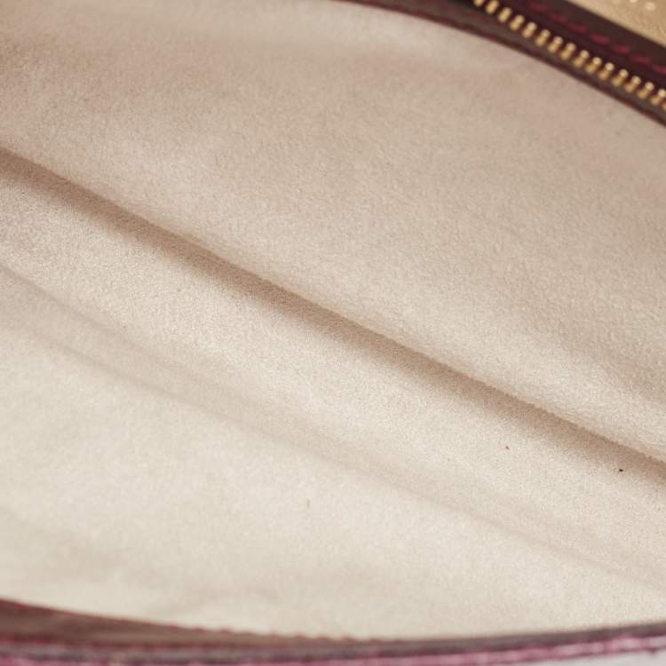 Pre Owned Jimmy Choo Purple Watersnake Leather Alara Wristlet Clutch