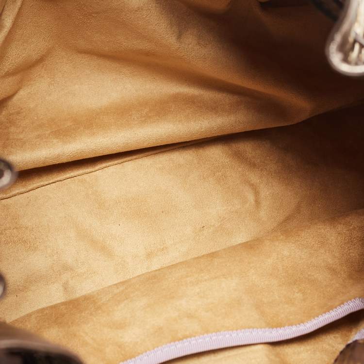 Pre Owned Jimmy Choo Dark Brown/Gold Eel Leather Ramona Hobo
