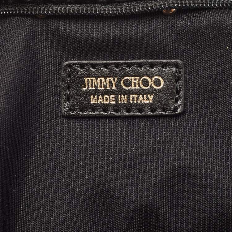 مملوكة مسبقًا Jimmy Choo Python Embossed Suede Zulu Clutch