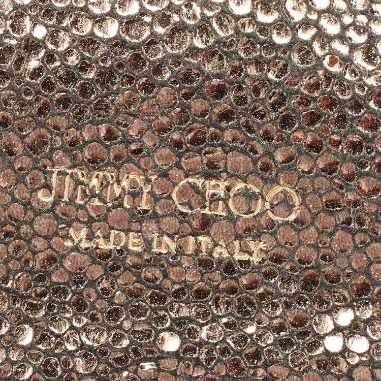 Pre Owned Jimmy Choo Multicolor Glitter and Leather Wristlet Pouch