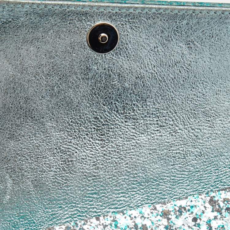 Pre Owned Jimmy Choo Mint Green Acrylic and Leather Candy Chain Clutch 