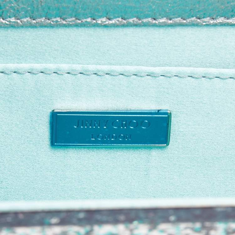 Pre Owned Jimmy Choo Mint Green Acrylic and Leather Candy Chain Clutch 